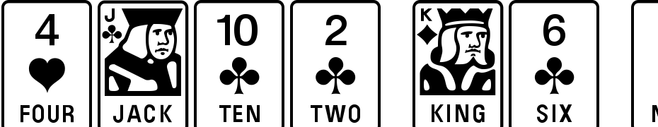 Game Pi LT Std English Cards Font Download Free