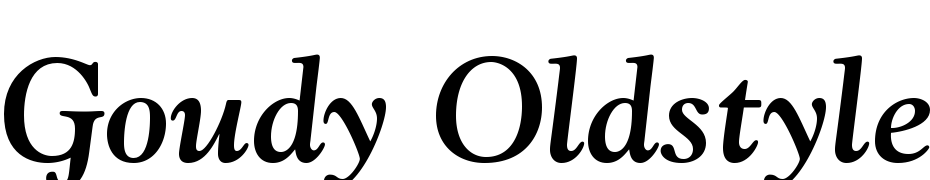 Goudy Oldstyle Std Bold Italic Schrift Herunterladen Kostenlos