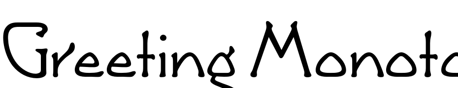 Greeting Monotone CG Yazı tipi ücretsiz indir