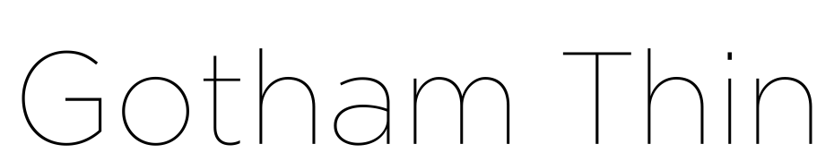 Gotham Thin Font Download Free
