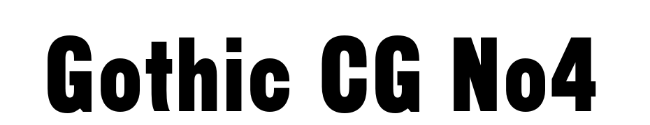 Gothic CG No4 Font Download Free