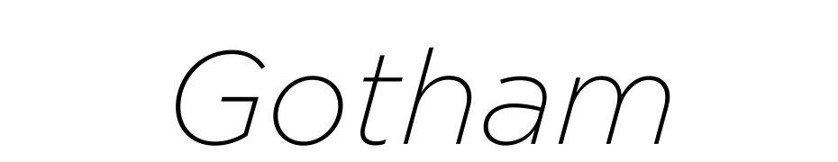 Gotham XLight Italic Font Download Free