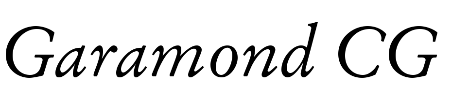 Garamond CG Italic Font Download Free