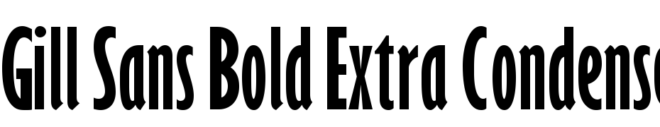 Gill Sans Bold Extra Condensed Font Download Free