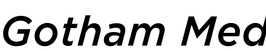 Gotham Medium Italic Font Download Free
