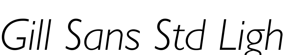 Gill Sans Std Light Italic Font Download Free
