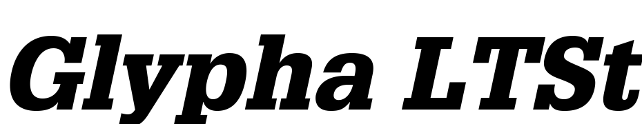 Glypha LT Std 75 Black Oblique Font Download Free
