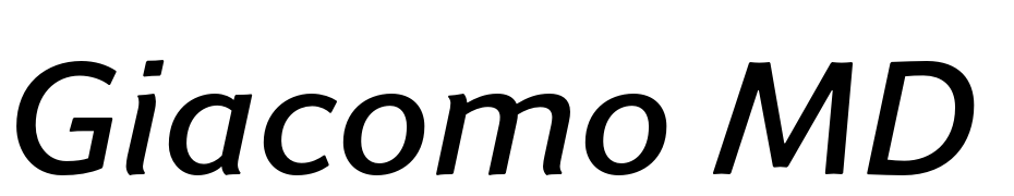 Giacomo MD Medium Italic Font Download Free