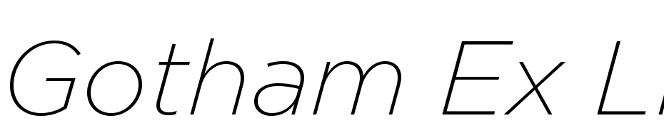 Gotham Ex Light Italic Font Download Free