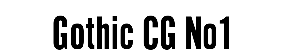 Gothic CG No1 Font Download Free