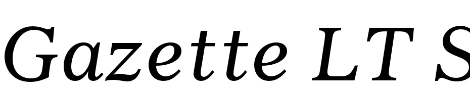 Gazette LT Std Italic Font Download Free