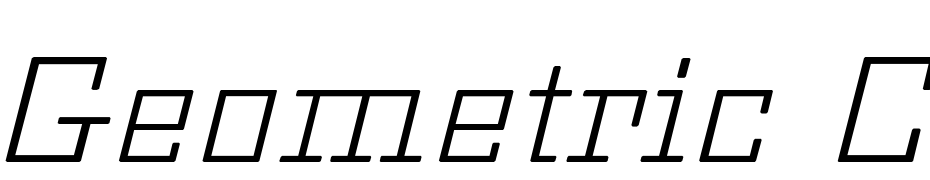 Geometric CG Light Italic Font Download Free