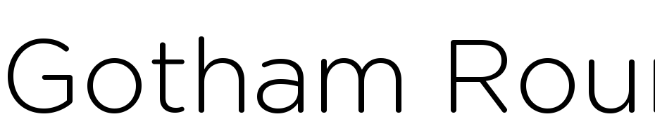 Gotham Rounded Light Font Download Free