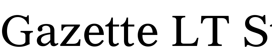 Gazette LT Std Roman cкачати шрифт безкоштовно