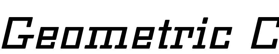 Geometric CG Bold Italic Font Download Free