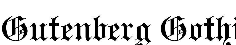 Gutenberg Gothic Regular Yazı tipi ücretsiz indir