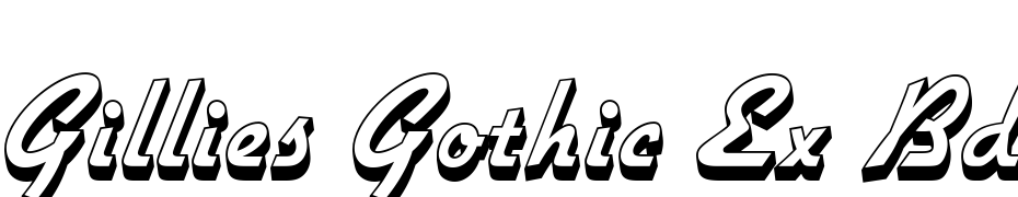 Gillies Gothic Ex Bd Shaded Plain Font Download Free