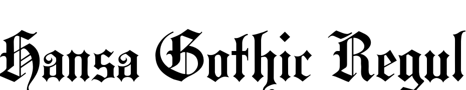Hansa Gothic Regular Font Download Free