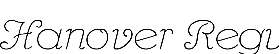 Hanover Regular Font Download Free