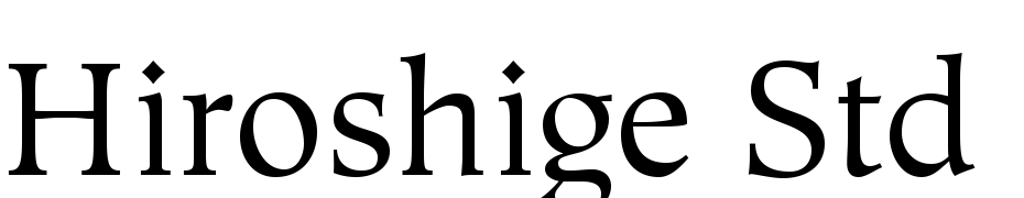 Hiroshige Std Book Font Download Free