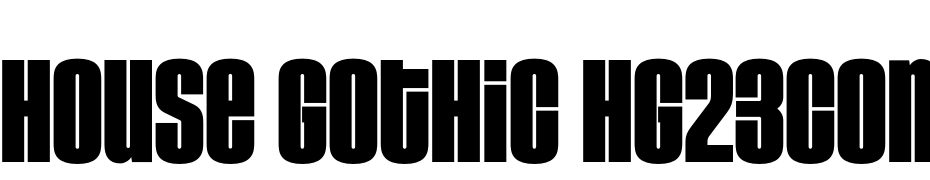House Gothic HG23Cond BLACK Font Download Free
