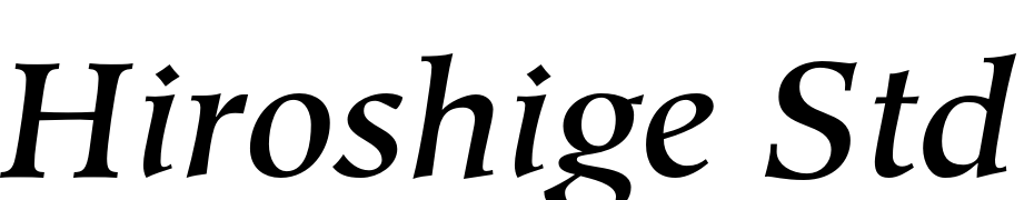 Hiroshige Std Medium Italic Font Download Free