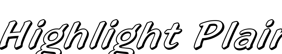 Highlight Plain Font Download Free