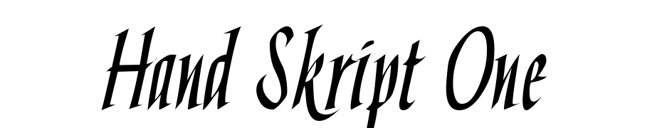 Hand Skript One Font Download Free