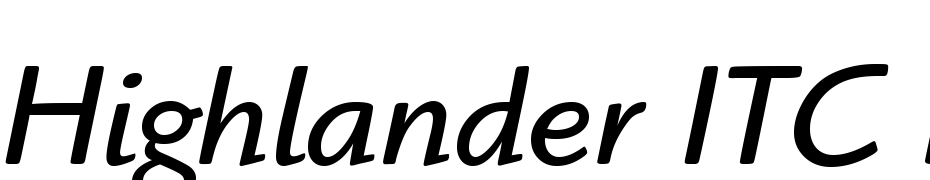 Highlander ITC Book Italic Font Download Free
