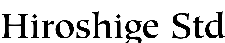 Hiroshige Std Medium Font Download Free