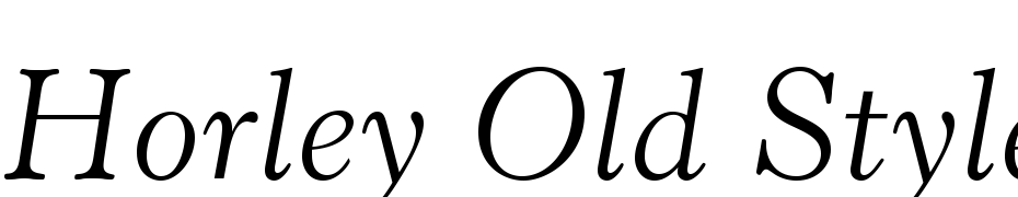 Horley Old Style MT Std Light Italic Font Download Free