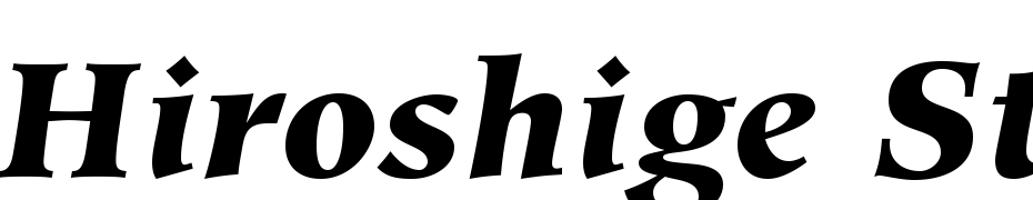Hiroshige Std Black Italic Font Download Free