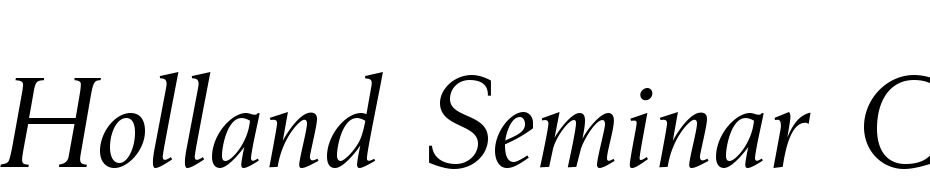 Holland Seminar CG Italic Font Download Free