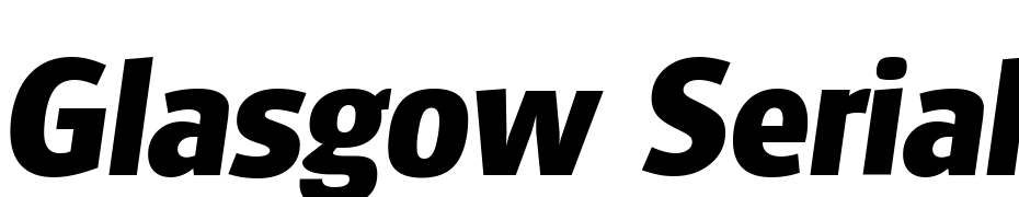 Glasgow Serial Extra Bold Regular Italic Scarica Caratteri Gratis