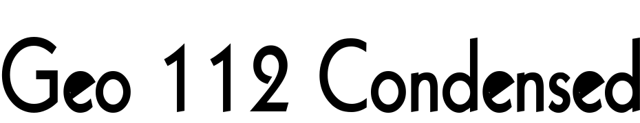 Geo 112 Condensed Bold Font Download Free