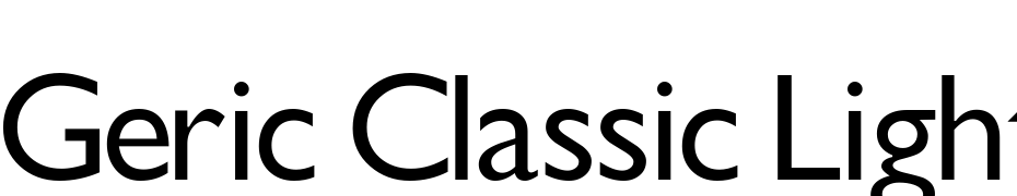 Geric Classic Light Font Download Free