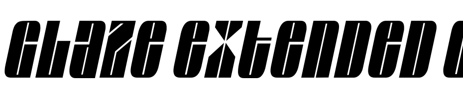 Glaze Extended Condensed Italic Font Download Free