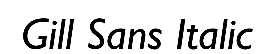 Gill Sans Italic Font Download Free