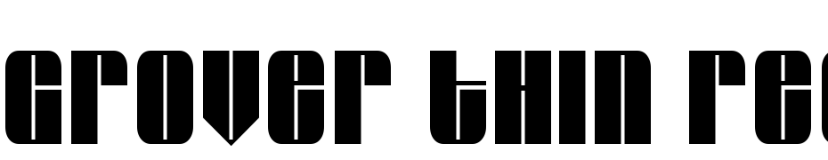 Grover Thin Regular Schrift Herunterladen Kostenlos