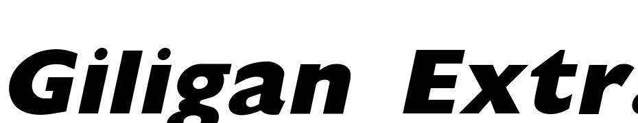 Giligan Extrabold Italic Yazı tipi ücretsiz indir