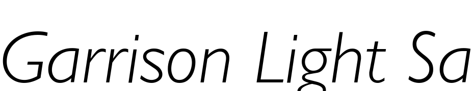 Garrison Light Sans ITALIC Font Download Free