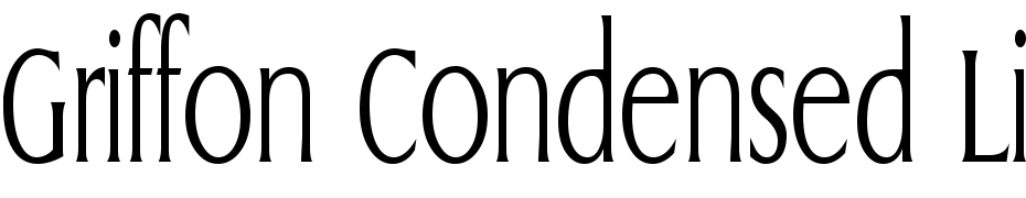 Griffon Condensed Light Regular cкачати шрифт безкоштовно