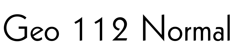 Geo 112 Normal Font Download Free