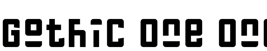 Gothic One One Condensed Font Download Free