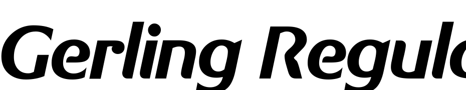 Gerling Regular Italic Font Download Free