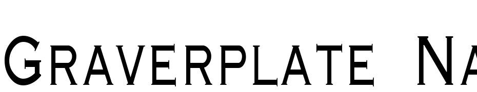 Graverplate Narrow Font Download Free