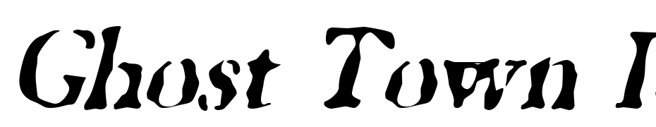 Ghost Town Italic Font Download Free