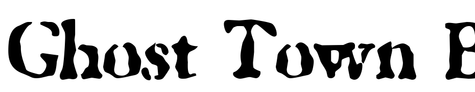 Ghost Town Black Font Download Free