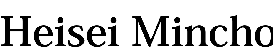 Heisei Mincho Std W7 Font Download Free