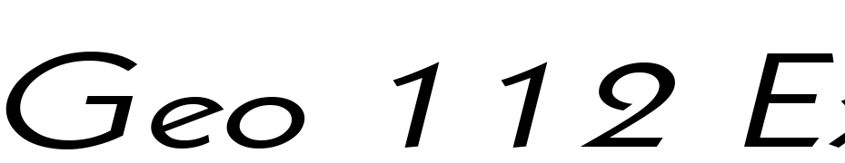 Geo 112 Extended Italic Font Download Free